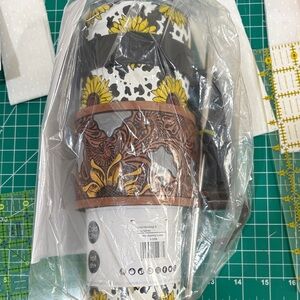 Myra Sunflower and Cow Print Tumbler